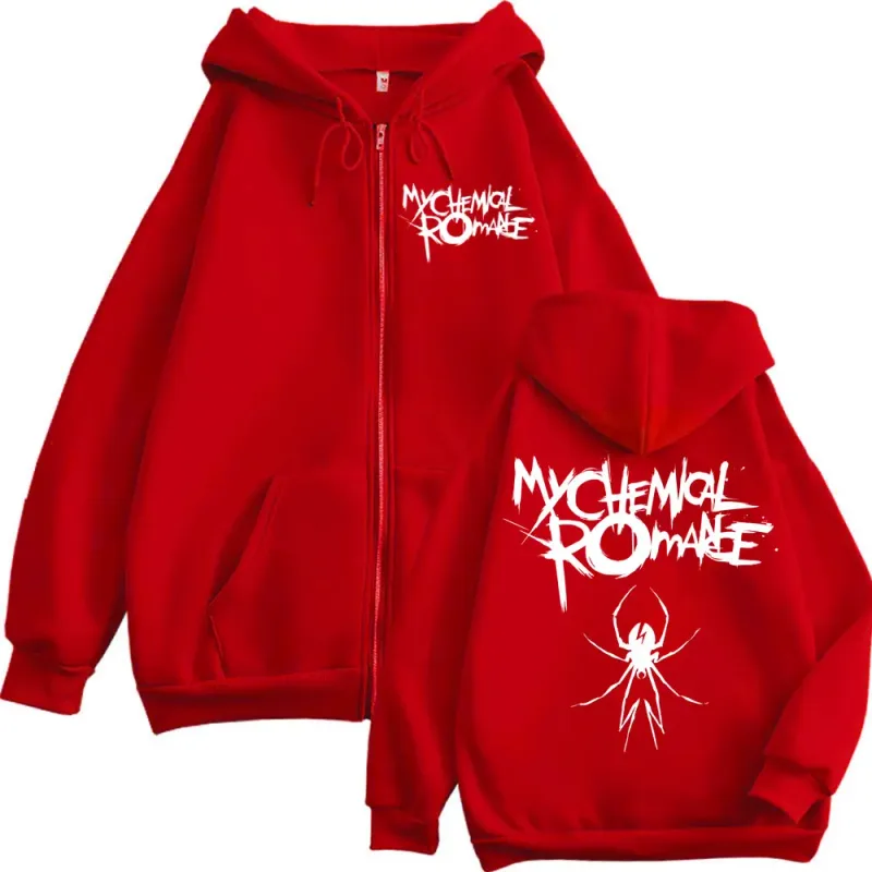 Limited My Chemical Romance Band Merch Zipper Hoodies Punk Rock Hip Hop Zip Up Sweatshirt Mga Lalaki Babae Fashion Vintage Pullover