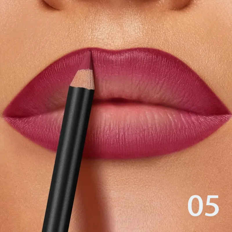 6-Color Waterproof Matte Lip Liner - Long-Lasting Non-Transfer Formula Matte Finish 6 Versatile Shades