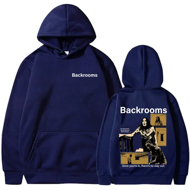 Horror Movie Backrooms Clark Mary Klein Hoodies Men's Women Clothing Casual Oversized Long Sleeves Hooded Sweatshirts Streetwear