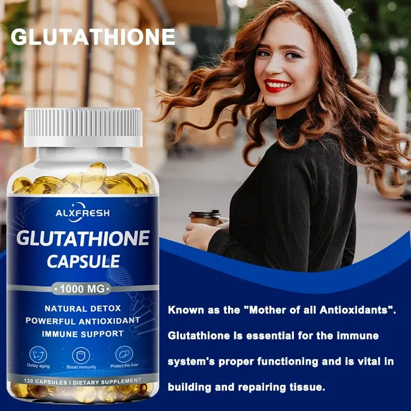 Glutathione Capsules Antioxidant Supplements Enhance Immune System and Skin Health Whitening Beauty Skin Care and Anti-aging