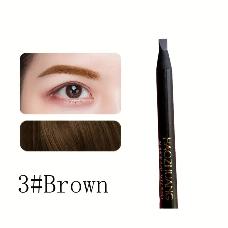 Pull Eyebrow Pencil Black Makeup High Quality Wild Line Eyebrow Pencil Hard Core Flat Head Pen White Waterproof
