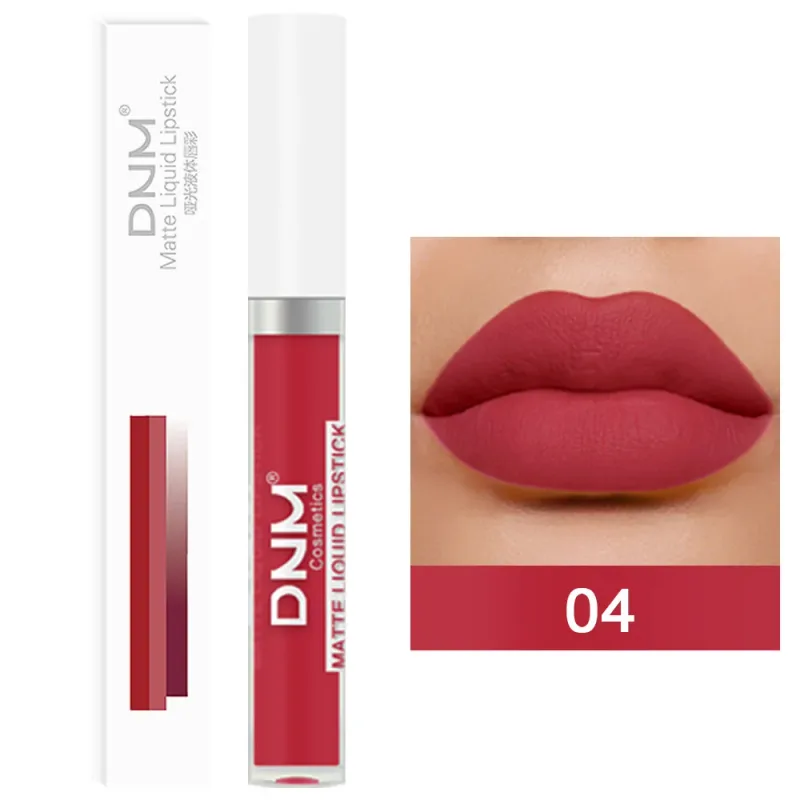 DNM 19 Color Matte Velvet Liquid Lipstick Waterproof Lasting Not Easy To Fade Lipgloss Makeup Purple Red Nude Lip Tint Cosmetics