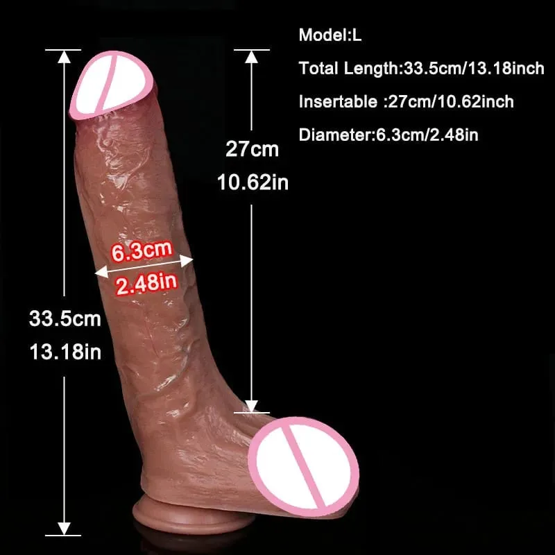 Realistic 4Sizes Soft Big Dildo Double Silicone Suction Cup Penis Couples Masturbation Soft Cock Woman Man Anal Adult Sex Toy