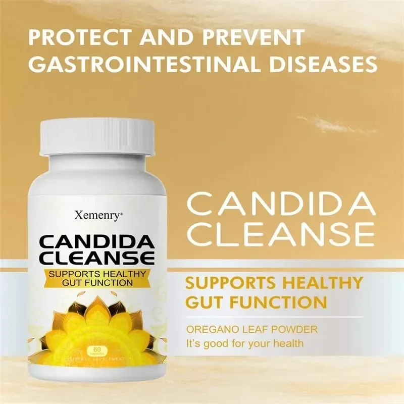 Candida Cleanse - Promotes Intestinal Cleansing and Detoxification Improves Digestion and Relieves Constipation and Bloating