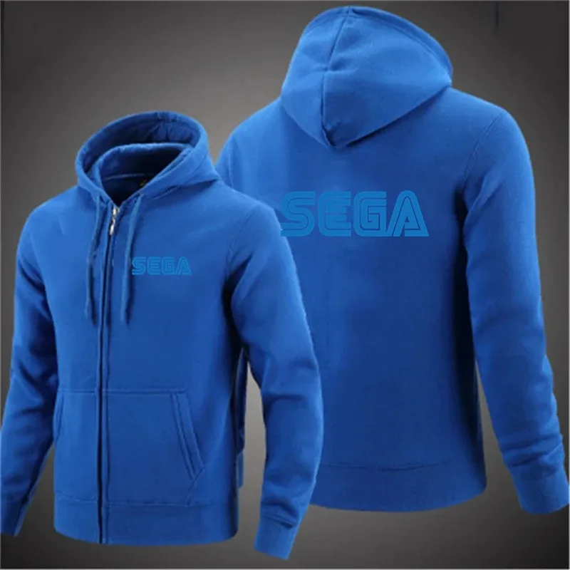 Men Sweatshirts Autumn Sega Pullover Casual Zipper Jacket for Male Hoody Outdoor Sweatshir Autumn Solid Color Turtleneck Swea — image 10