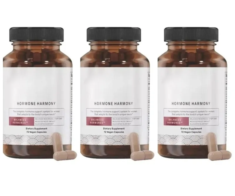 Kapsułki Hormone Harmony z naturalnym suplementem ziołowym Wsparcie odnowy biologicznej dla kobiet Ulga Menopauza Równowaga hormonalna 72 szt.