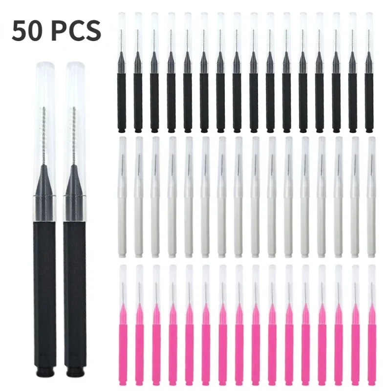 5-50PS Portable Mini Eyebrow Brushes Disposable Eyelash Brow Lifting Brush Applicators Lash Extension Comb Beauty Makeup Tools