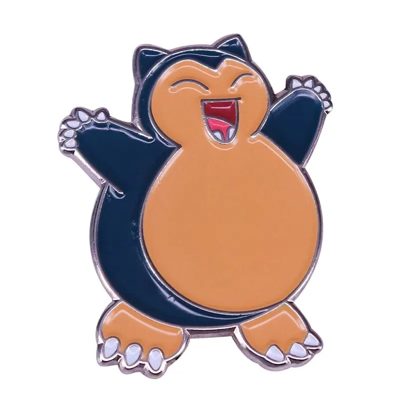 Anime Games Snorlax Enamel Pins Collect Pokemon Sylveon Metal Cartoon Brooch Backpack Hat Bag Collar Lapel Badges