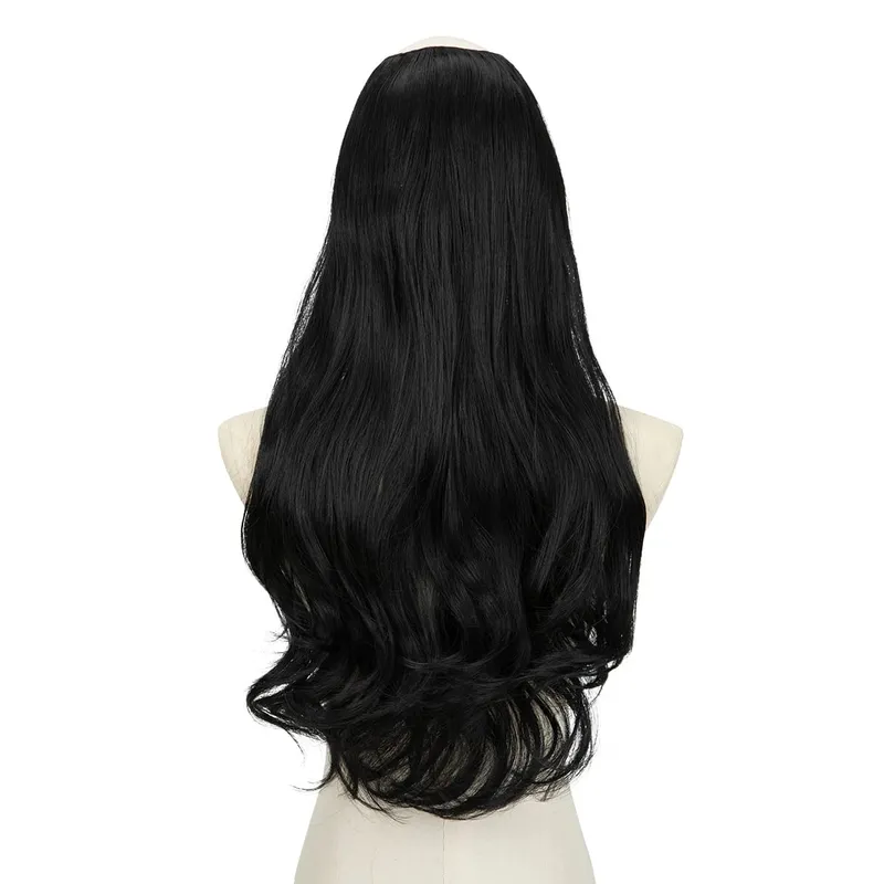U-Part Synthetic Clip In Hair Extension Long Thick Curly Natural Blonde Flase Hair Hairpieces For Women Heat Resistant — image 13