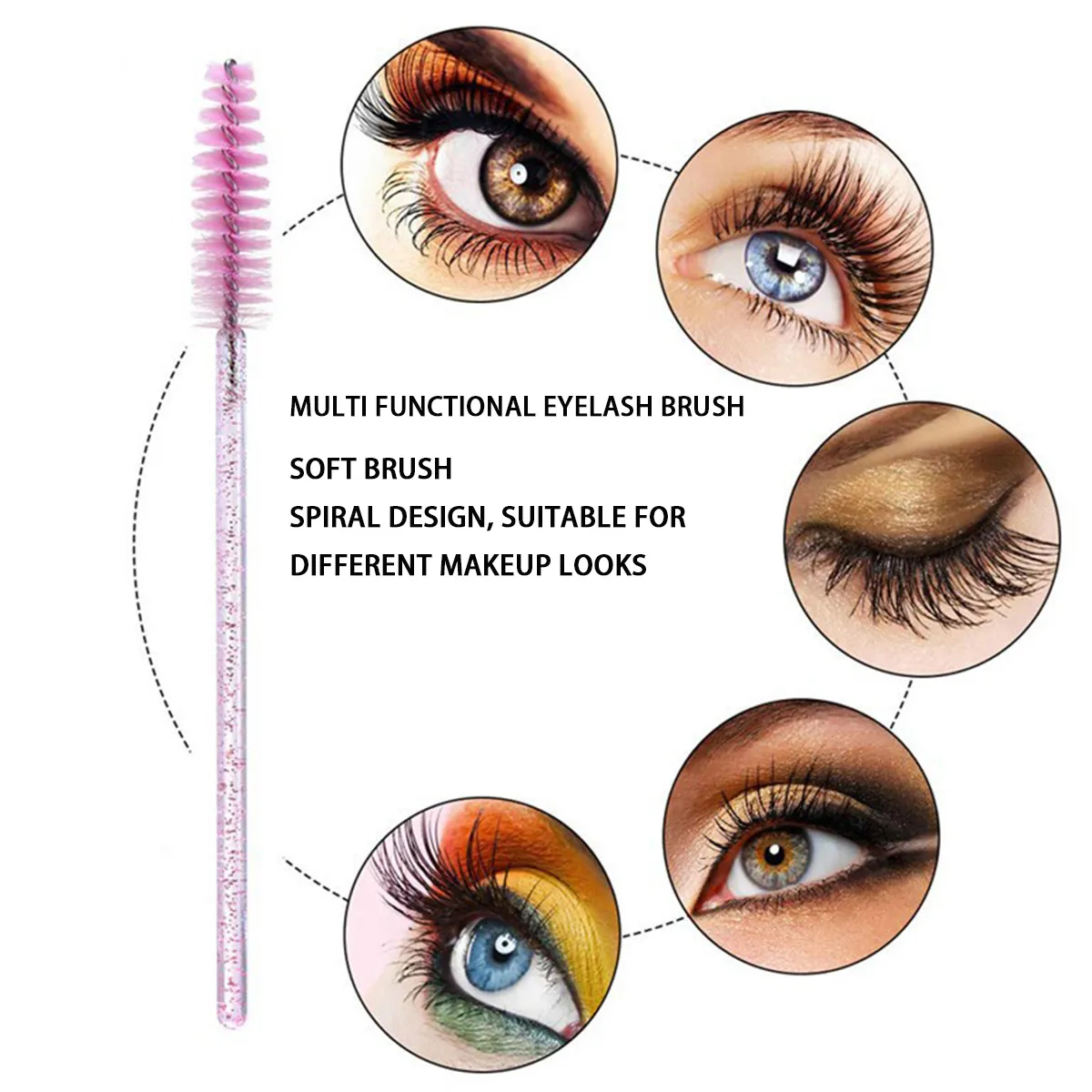 500Pcs Eyelash Brushes Eyelashes Extension Brush Mascara Wands Applicators Makeup Accessories For Eyelashes Eyebrows Wholesaler