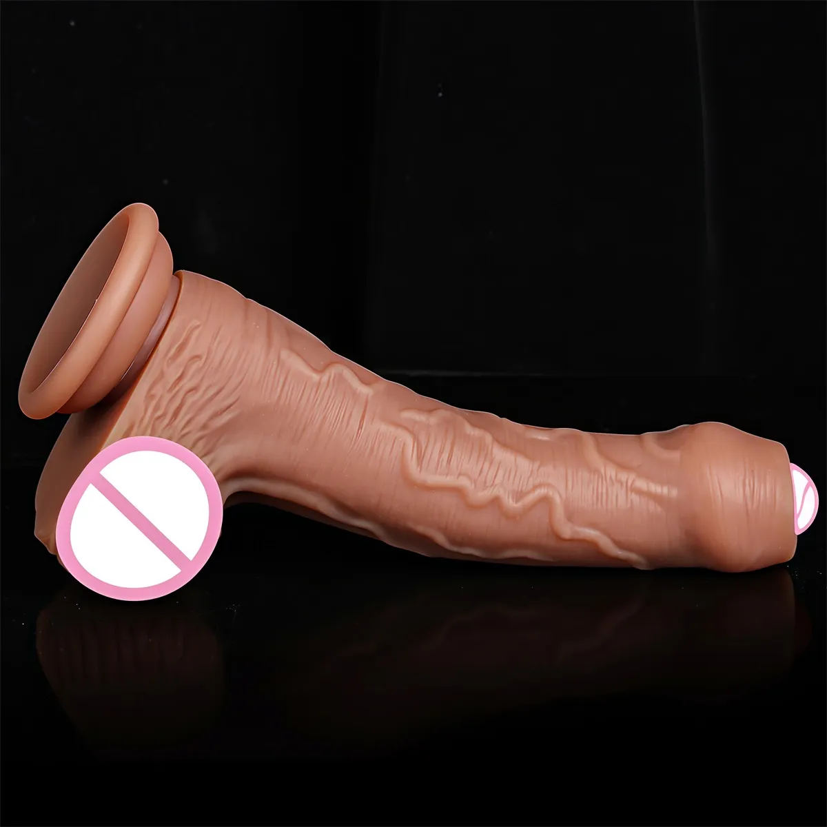 Günstiger weicher Schwanz, realistischer Strapon, großer Dildo, Hautgefühl, kleiner Penis, doppelter Silikon-Saugnapf, Dick, schwules Analsexspielzeug für Männer und Frauen — image 5