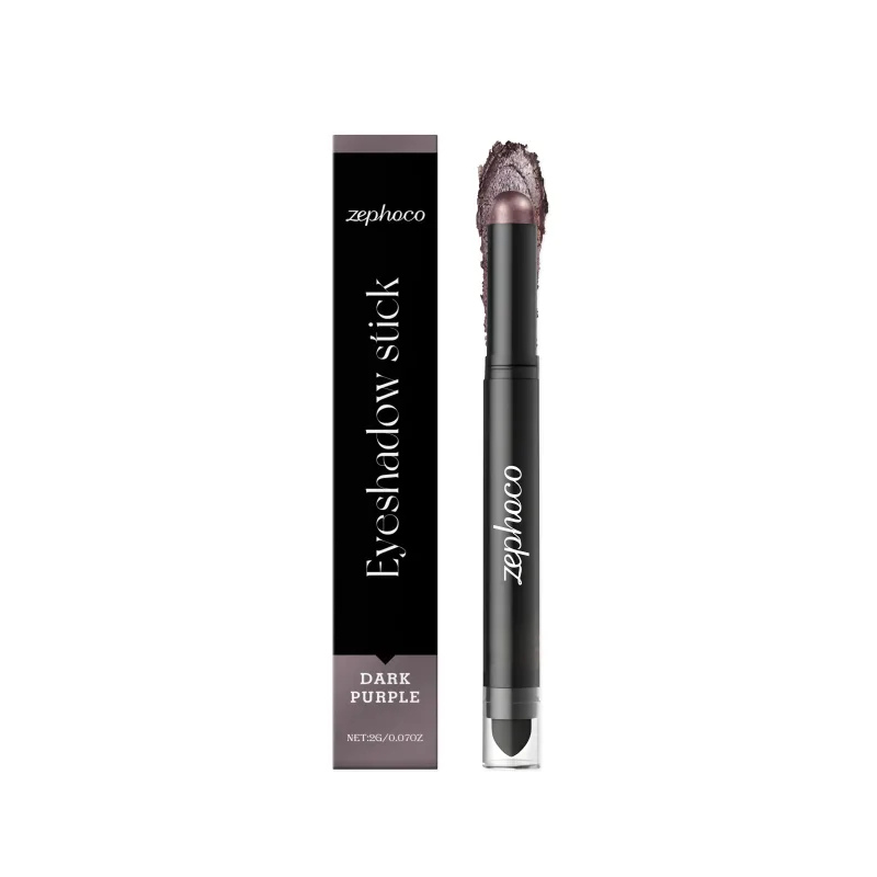 Waterproof Eye Shadow Stick with Brushes Long Lasting High Pigmented Double Head Eye Shadow Stick 8 Colors Maekup