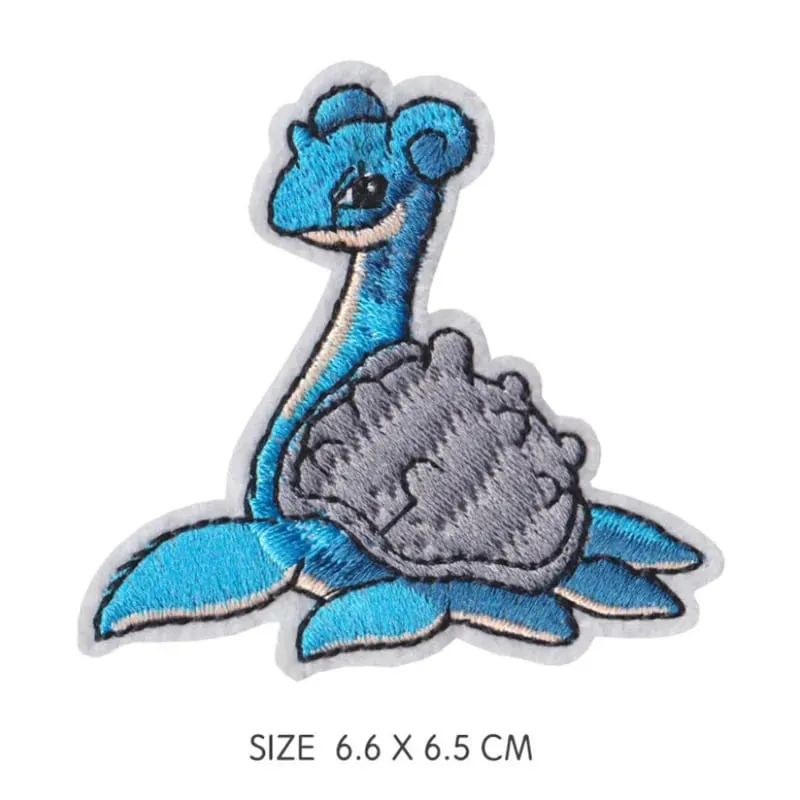 30 Style Cloth Patch Pikachu Charizard Clothes Stickers Sew on Embroidery Patches Applique Iron on Clothing Cartoon DIY Garment