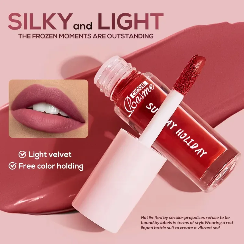 10PCS/Set Sunday Holiday Lip Gloss Kit Matte Liquid Lipstick Long Lasting Waterproof Lip Tint Women Cosmetics Wholesale Makeup