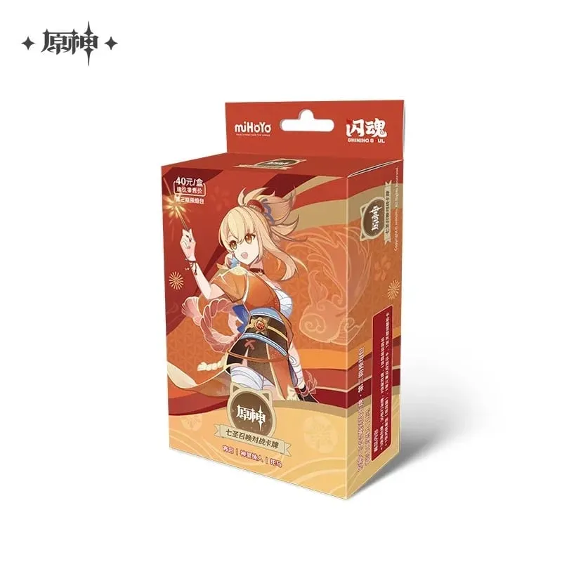 Original Genshin Impact Card Genius Invokation TCG Battle Card Hu Tao Raiden Shogun Anime Character Collection Card Kid Toy Gift