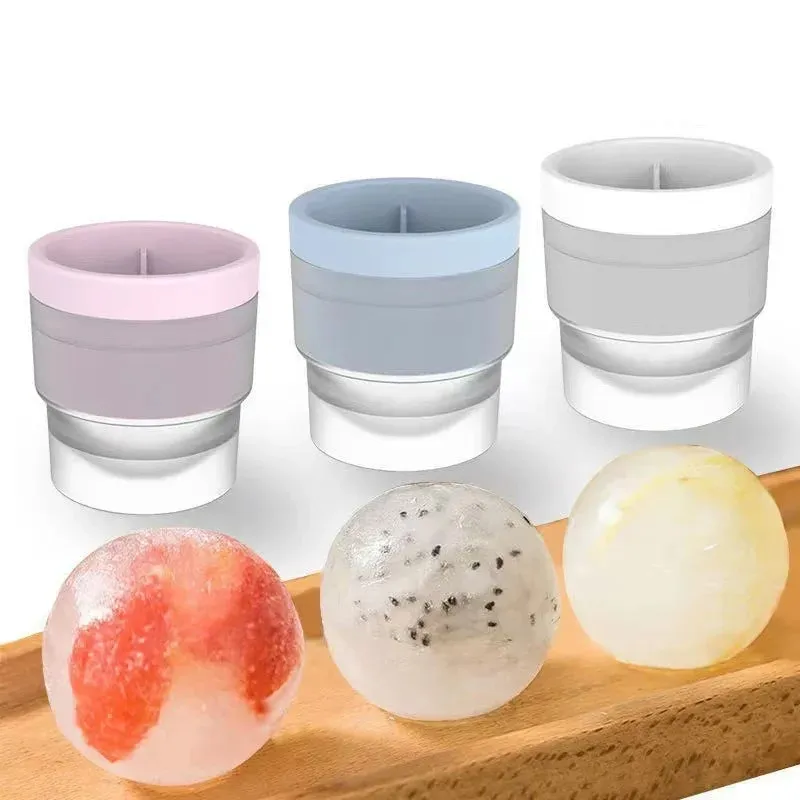 Ice Maker Food Grade Sphere Ice Mold Stackable Slow Melting DIY Ice Ball For Cocktail Whiskey Drink Home Bar Tools