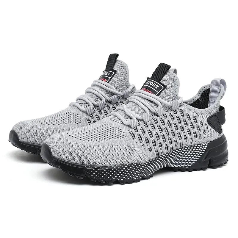 Men's Mesh Shoes Unique Grid Trend Design Breathable Comfortable Running Shoes Summer New Track Field Basketball Sports Shoes — image 8