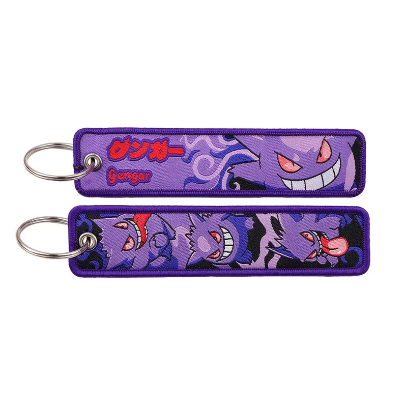HOT Sale Pokémon Anime Monsters Keychain for Cars Backpack Key Holders Embroidery Keyrings Key Tag Jet Tag Accessories Gif 1pcts