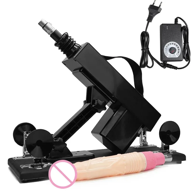 Powerful Automatic Thrust Sex Machine Device Gun Strap Dildo Vibrator Clitoral G-Spot Massager Vagina Masturbation Sex Toy Men