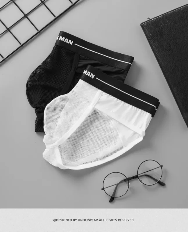 Mens Sexy Underwear U Convex Thin Mesh Transparent Briefs Low Rise Breathable Underpanties — image 10