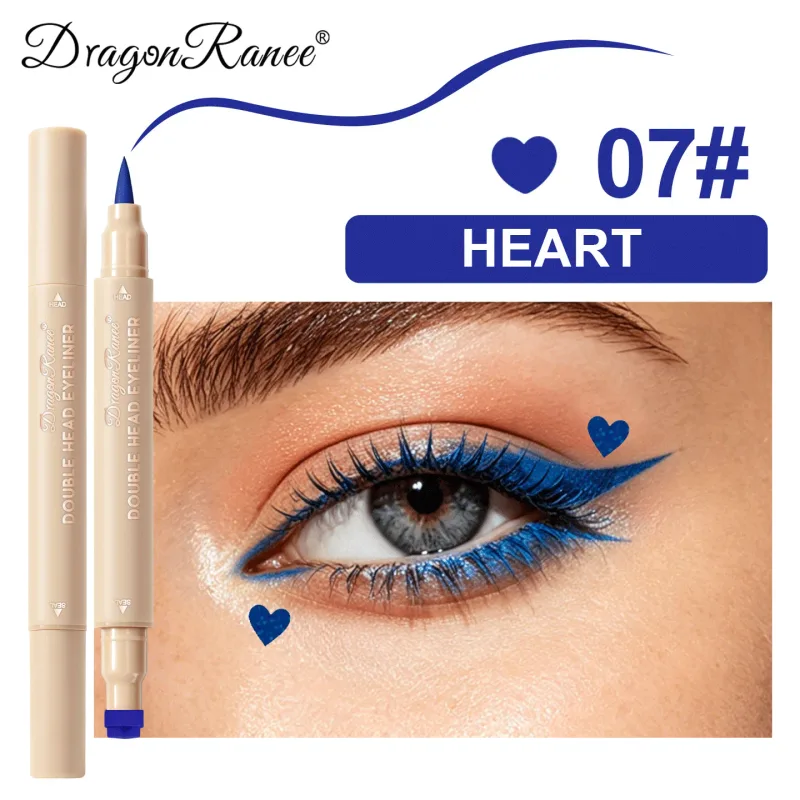 2-in-1 Double Ended Stamp Seal Eyeliner Quick Drying Waterproof and Sweat Proof Not Easy To Smudge Colorful Eye Makeup EyeLiner
