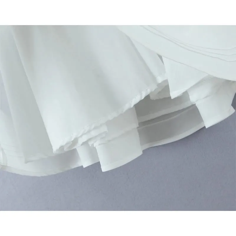 Sexy Deep V Halter Bílé minišaty Dámská Móda Bez zad Elegantní společenské šaty Letní Župan Šněrovací Vestidos