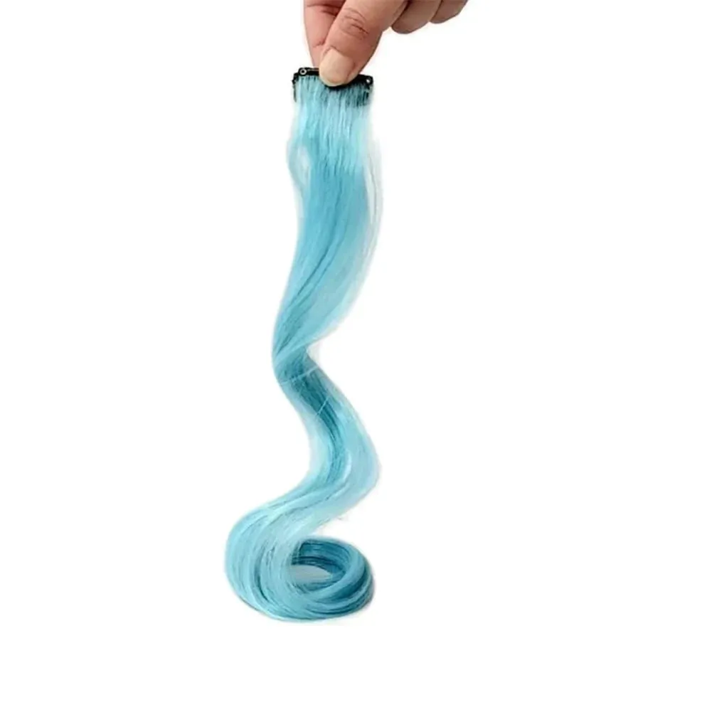 Colored Large Wave Long Curly Wig Ear Hanging Dye Hair Extensions Invisible High Temperature Silk Synthetic Wig Patch