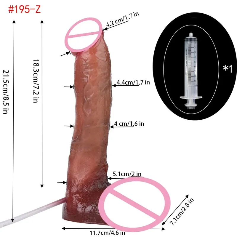 Lifelike Squirting Penis Silicone Ejaculation Large Realistic Dildo With Sucker Skin Touch Anal Sex Toys For Women