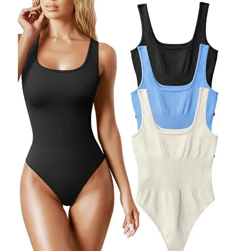 summer solid sexy bodycon women bodysuits female Knit slim casual bodysuit chic lady club short playsuits femme
