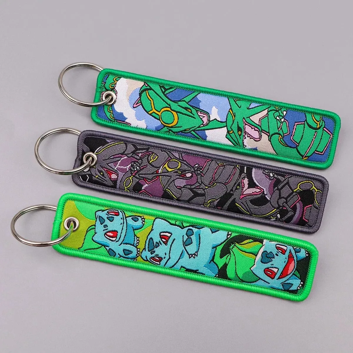 HOT Sale Pokémon Anime Monsters Keychain for Cars Backpack Key Holders Embroidery Keyrings Key Tag Jet Tag Accessories Gif 1pcts