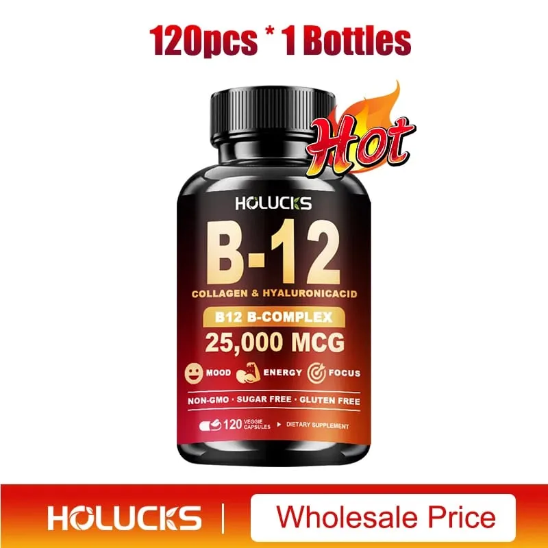 Vitamin B12 Complex Supplement Benefit Brain & Heart Function Support Memory Learning Metabolism Helps Boost Natural Energy