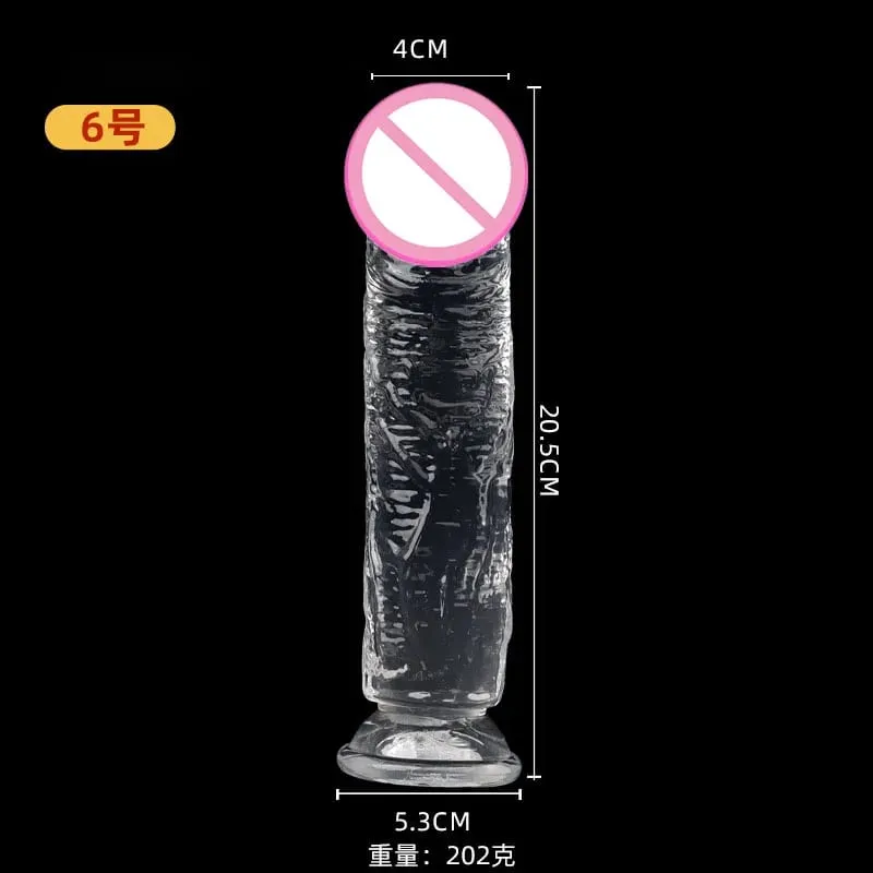 Realistické Dildo Jelly Přísavka na penis Dildo Big Dick Žena Masturbátor Klitorální Stimulátor Lesbické sexuální hračky pro ženy 7 velikostí