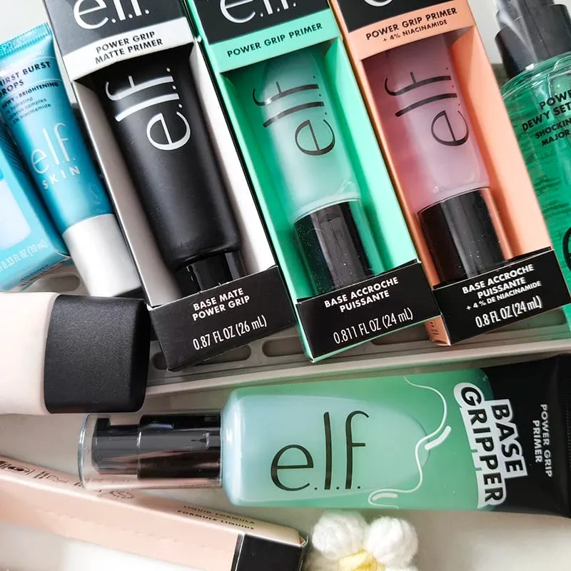 Hot Elf Multi-effect Green Pink Primer Essence Brightening Moisturizing Gel Essence Setting Spray Liquid Foundation Cosmetics — image 2