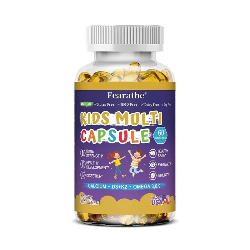Børnenes komplette ernæringsgummi med vitamin D3 zink og jod til immunstøtte og vækststøtte 60 gummigummier