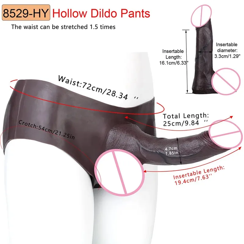 Pantalon gode creux à gros nœud pour hommes adultes, manchon de pénis à sangle, sous-vêtements pour Couples, plaisir sexuel, produits érotiques