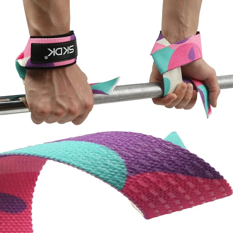 1 Pair Weightlifting Wrist Straps Strength Training Adjustable Non-slip Gym Fitness Lifting Strap Wrist Support Sports Grip Band — image 2