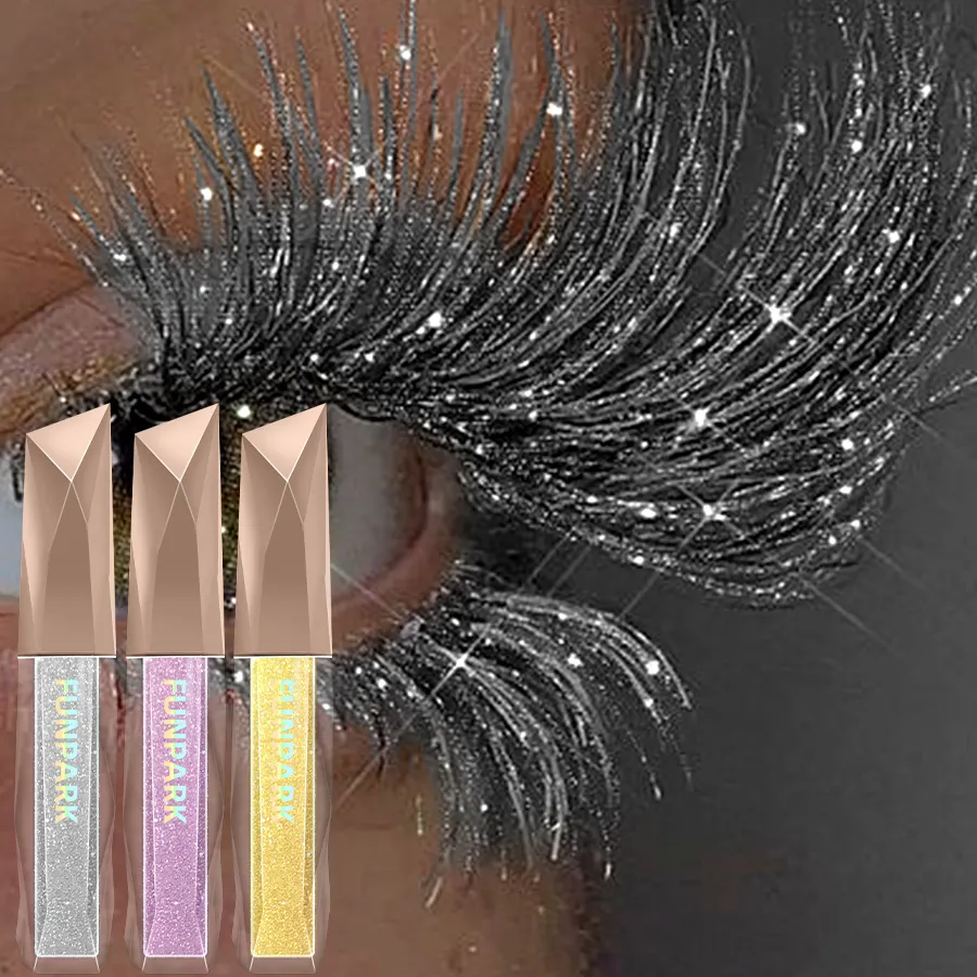 1pc Waterproof Diamond Shine Volume Curl Mascara-Glitter Snow Effect for Eye Lash Makeup Women's Cosmetic Smudge-proof Mascara — image 5
