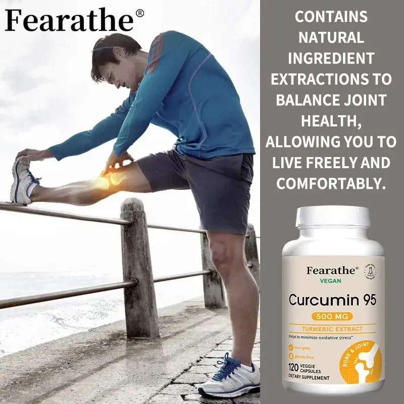 Curcumin - 95% Curcuminoids - Highly Absorbed Turmeric Supplement for Joint Health Comfort & Flexibility - 120 Capsules