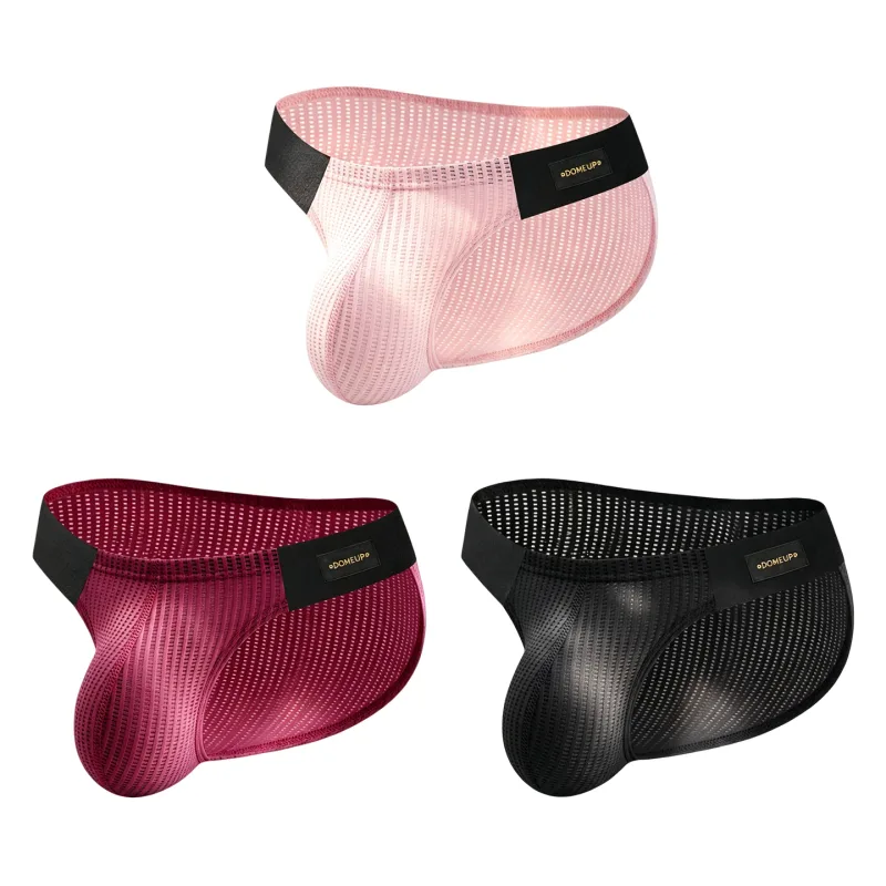 New Men's Silky Mercerized Briefs Quick‑Dry Breathable Lightweight Premium Texture Gym Workout Sports Male Underpants