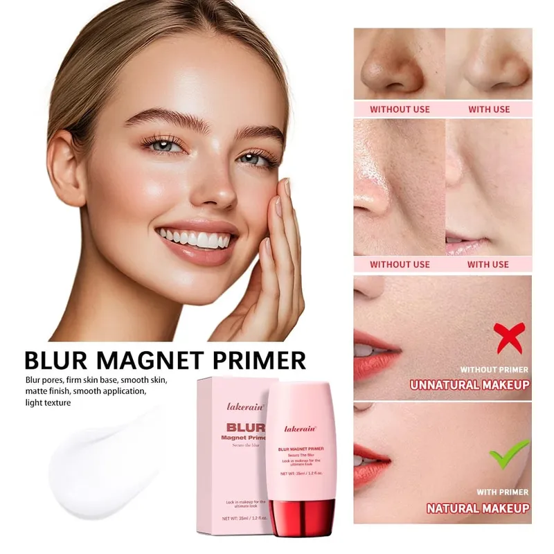 Blur Magnet Primer & Eraser Foundation Stick Langdurige poriën Minimaliseren van glad gezicht Make-up Oliecontrole Mat kerstcadeau