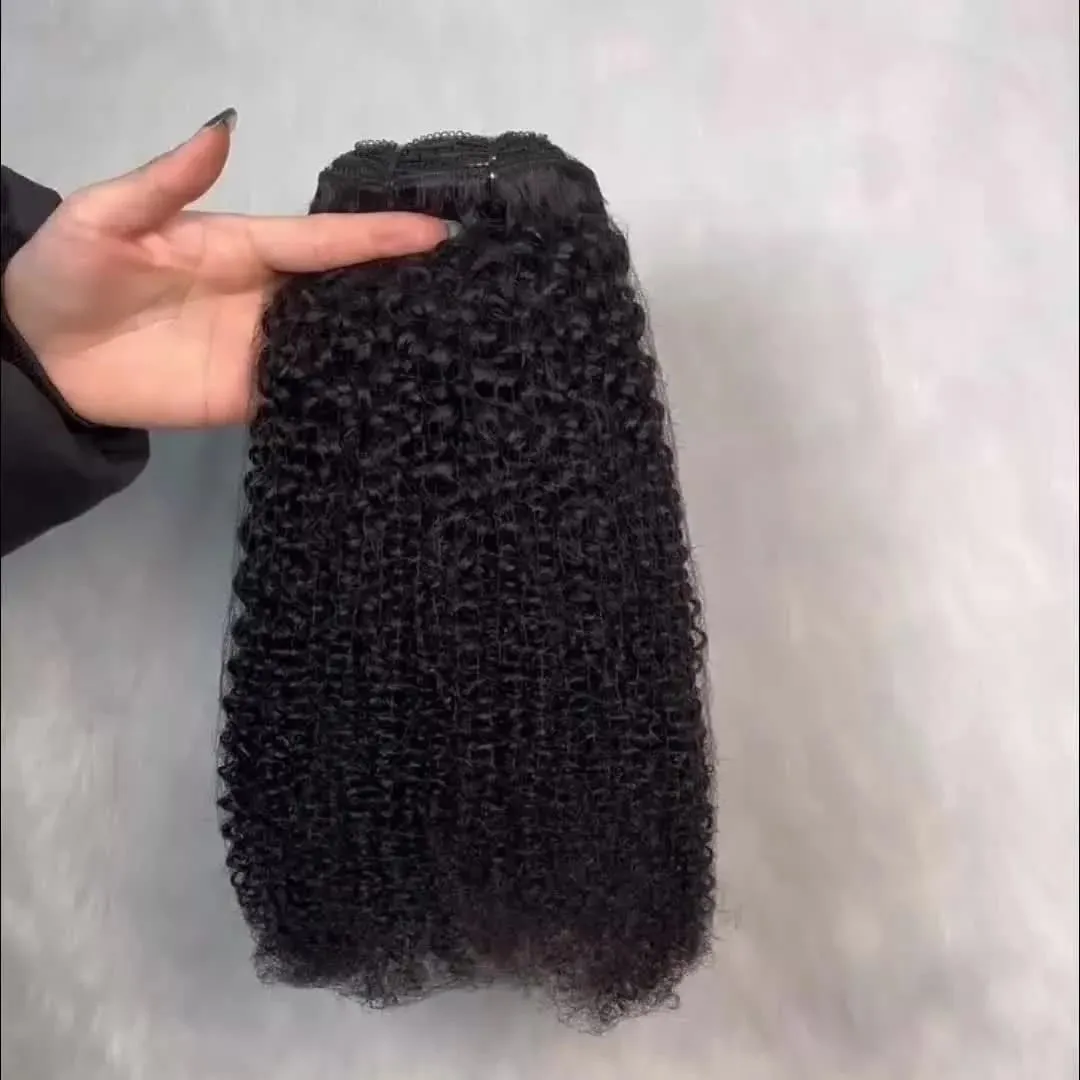 Extensiones de cabello rizado Afro, 100% cabello humano 4B 4C, extensiones de cabello rizado brasileño Remy, 8 Uds., 120g/set — image 4