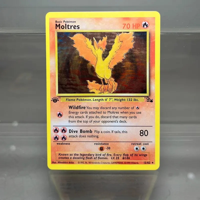 PKM Fossil/Base Set PROXY Cards Charizard Venusaur Blastoise Game Collection Cards Game Toys Card Hobbies