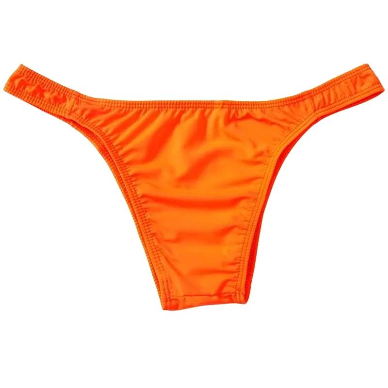 Narrow Waist Seamless Ice Silk Briefs Men Sexy Transparent Underwear Low Waist Bikini Panties Adult Lingerie