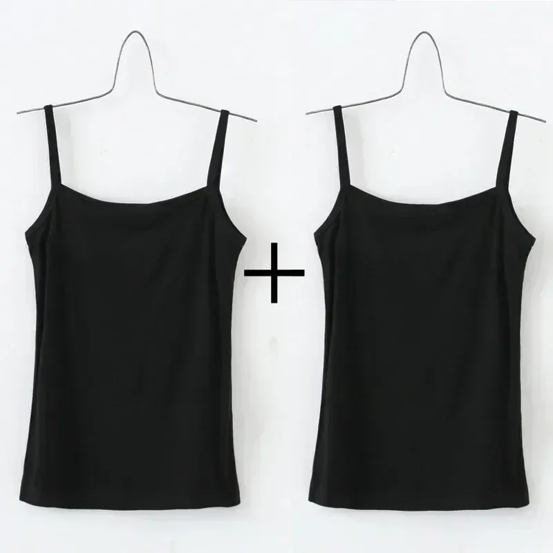 Basic Camisoles Women Crop Tops Sleeveless Shirt Bralette Tops Solid Color Strap Skinny Vest Female Slimming Tanks Bra Underwear