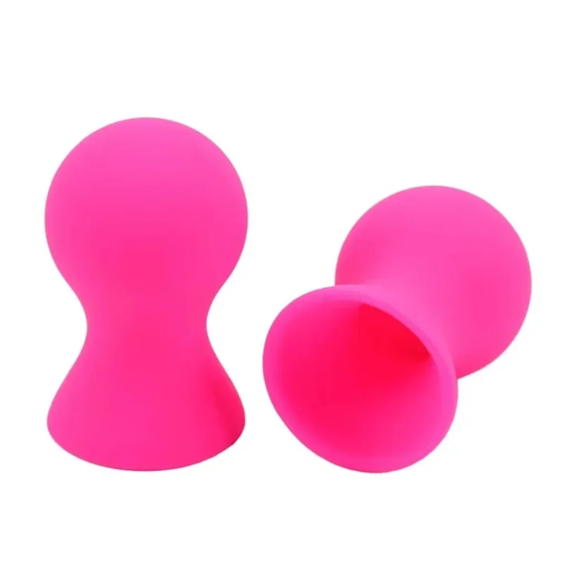 2PCS Silicone Nipple Sucker Pump Suction Cup Breast Massager Clitoris Stimulator Sex Toys For Woman Couples