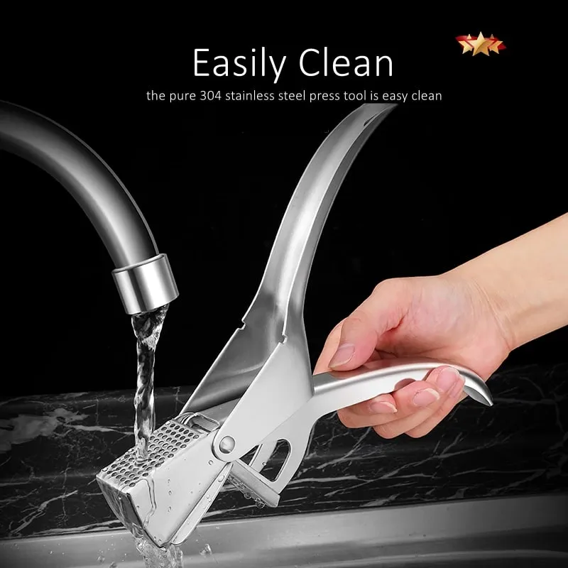 Crane-beak Shape Press Ultra Thick 304 Stainless Steel Wasabi Crusher 19.2cm Ergonomic Handle Kitchen Paste and Juice Maker