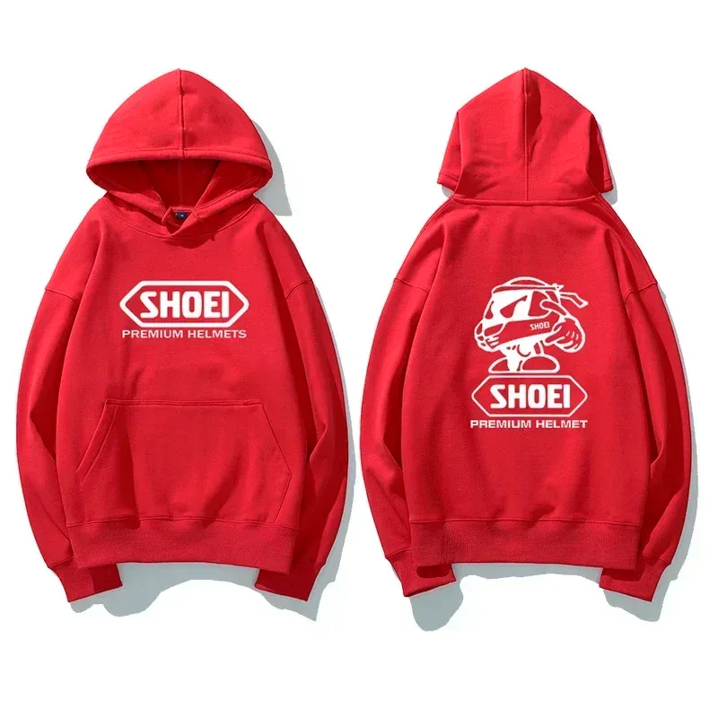 Sweat à capuche graphique sur le thème du casque de moto, unisexe, devant et arrière, Double impression de motard, cordon de serrage, sweat-shirt décontracté