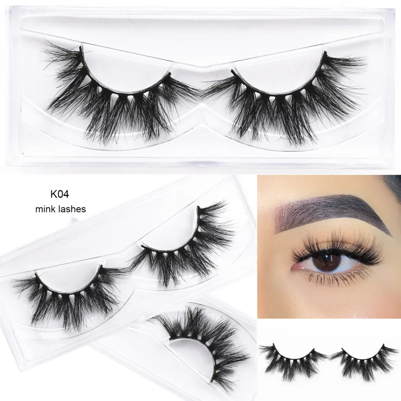 D20 Real Mink Lashes Eyelashes Extension Natural Long Winged Volume Eye Lashes Handmade Mink Fake Eyelash Makeup Lash — image 14