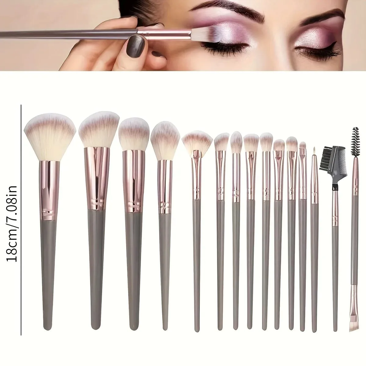 Valentine's Day Makeup Brush Set Multifunctional Face Eye Blush Powder Contour Foundation Tool Kit Full Set of Makeup Brushes