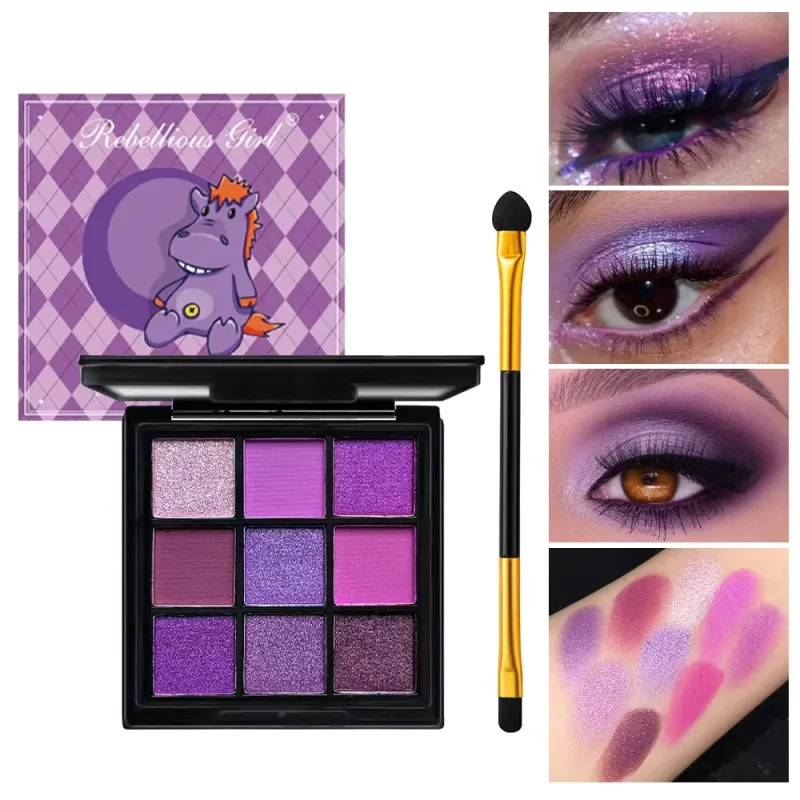 9-Grid Multi-color Eyeshadow Palette Glitter Pearlescent Matte Eye Shadow Shimmer Long Lasting Women Eye Makeup palette Cosmetic